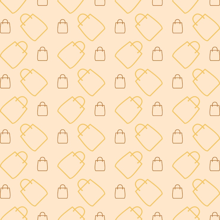 Vector shopping bag colorful repeating trendy pattern vector illustration background