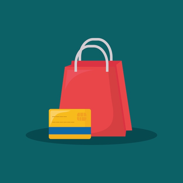 shopping bag and credit card 