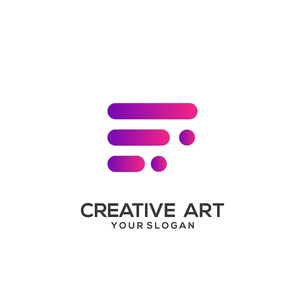 Shopping bag design logo gradient colorful