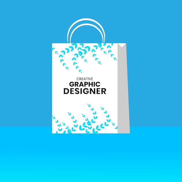 Vector shopping bag design template unique and