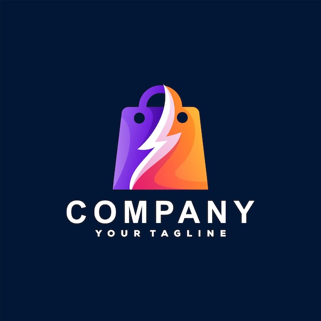 Shopping bag gradient logo