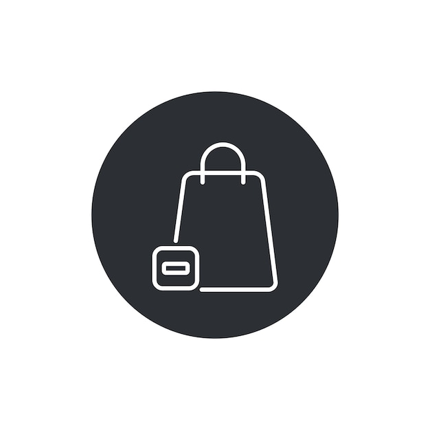 Shopping bag icon Ecommerce shopping retail consumerism concept