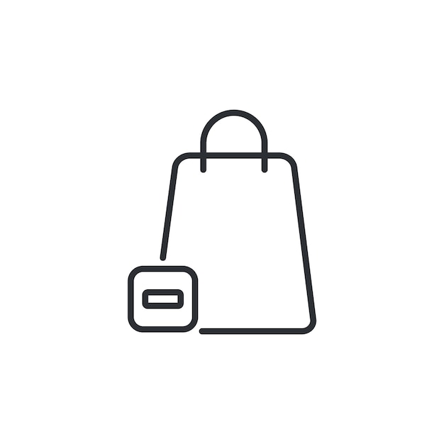 Shopping bag icon Ecommerce shopping retail consumerism concept