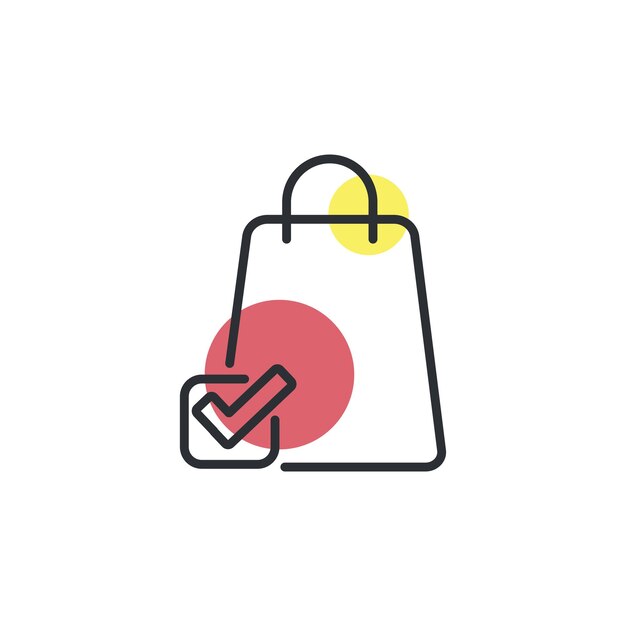 Shopping bag icon Ecommerce shopping retail consumerism concept