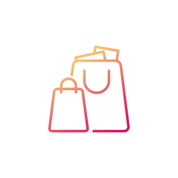 Shopping bag icon Ecommerce shopping retail consumerism concept