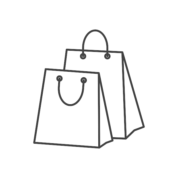 Shopping Bag Icon Vector Logo Template