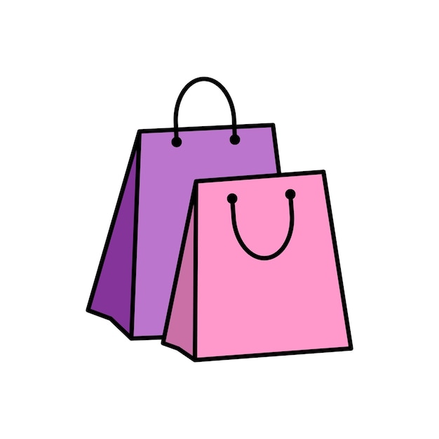 Vector shopping bag icon vector logo template
