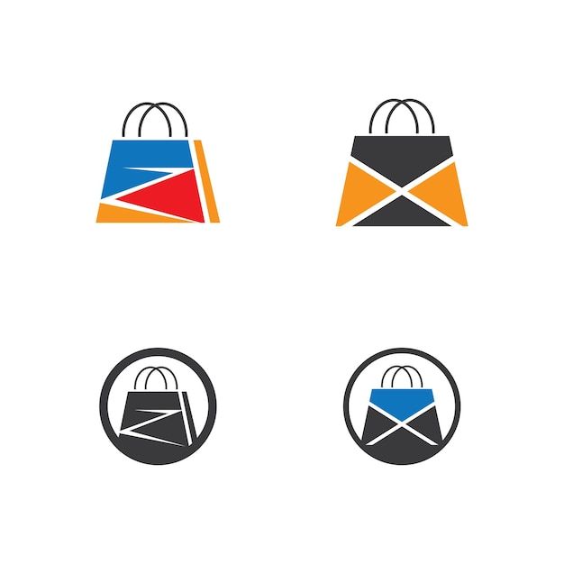 Shopping bag illustration logo