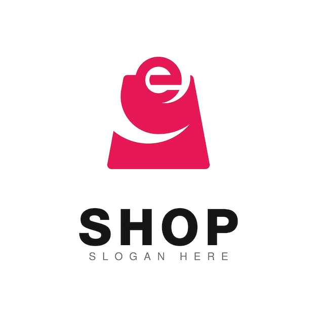 Shopping bag logo icon design vector