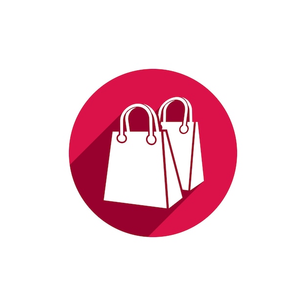 Shopping bag vector icon isolated.