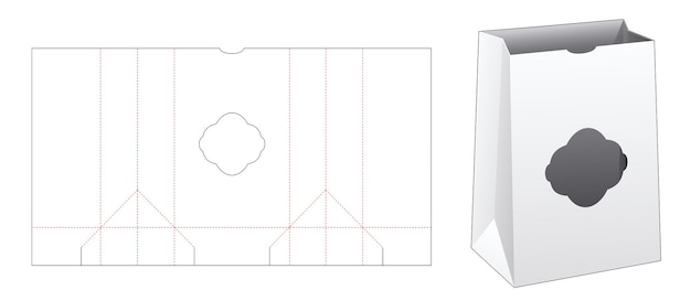 Borsa della spesa con sagoma di finestra fustellata