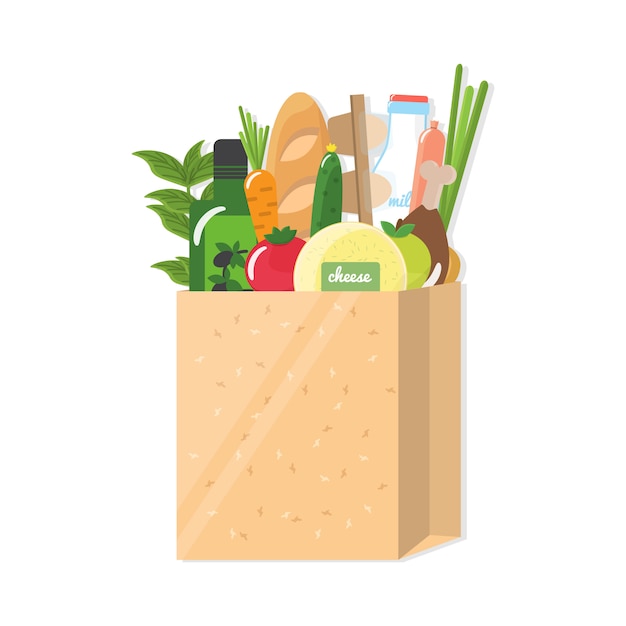 Vector shopping bag