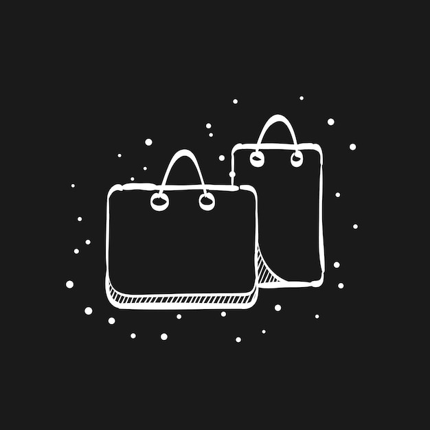 Shopping bags doodle sketch illustration