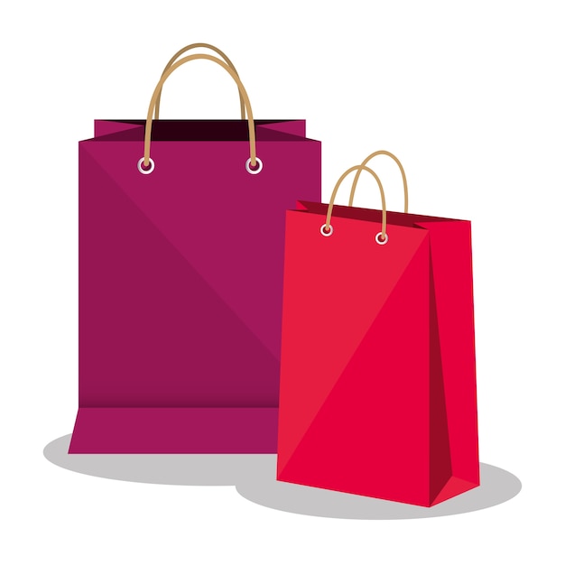 Vector shopping bags market  icon vector illustration design