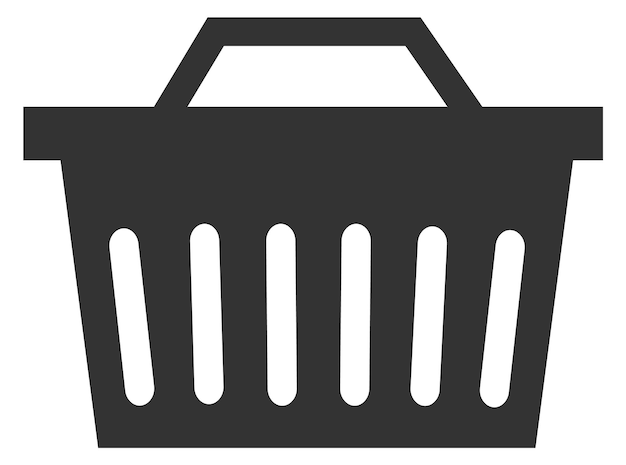 Shopping basket black icon Retail store symbol