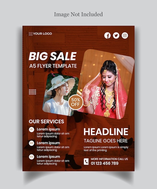 Shopping big sale poster template Premium Vector