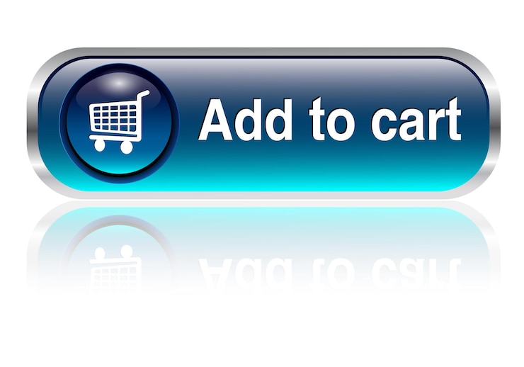 वेक्टर shopping cart, buy icon button, blue glossy with shadow.
