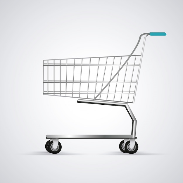 Vector shopping cart. commerce and store icon