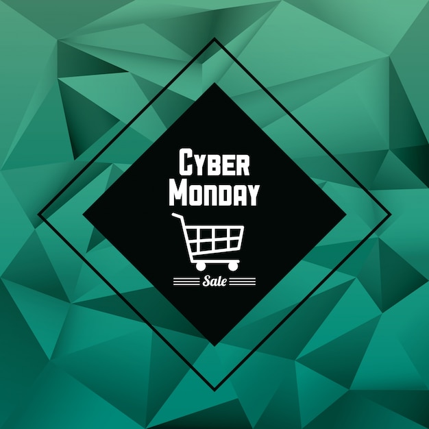 Shopping cart and cyber Monday