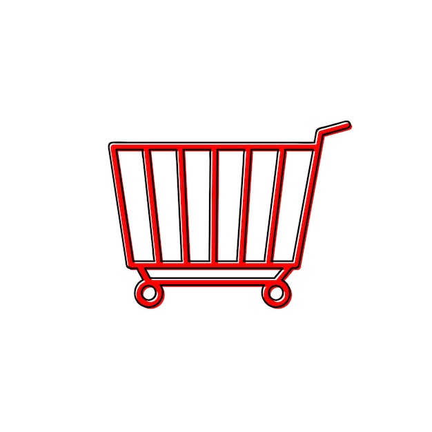 Shopping cart icon flat graphic design template trolley symbol shop sign vector illustration