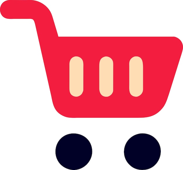 Shopping cart icon solid white background 9