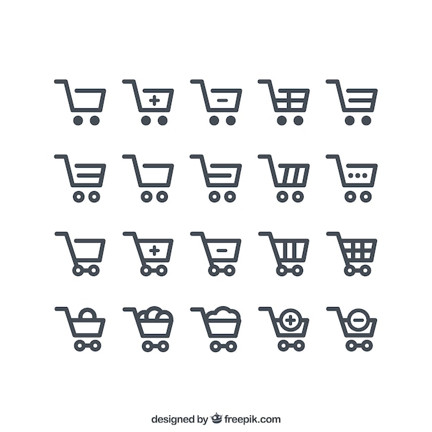 Shopping cart icons