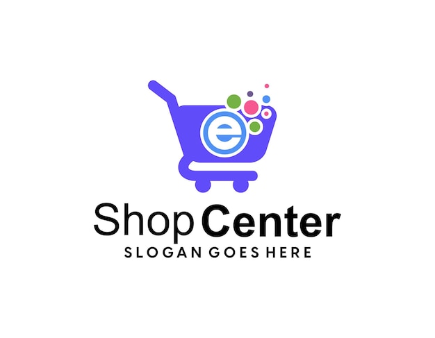 Vector shopping cart logo icon design template