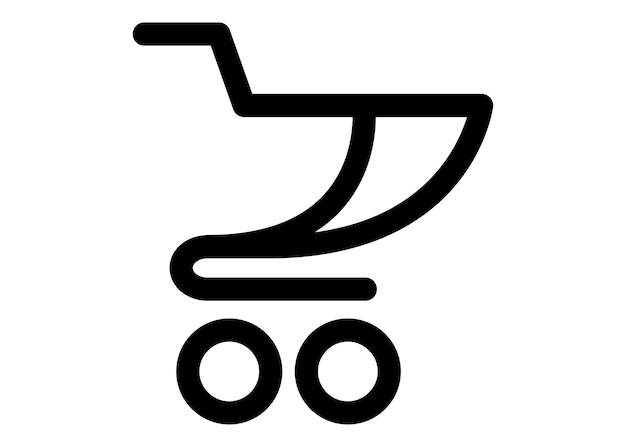 Disegno dell'icona di logo del carrello