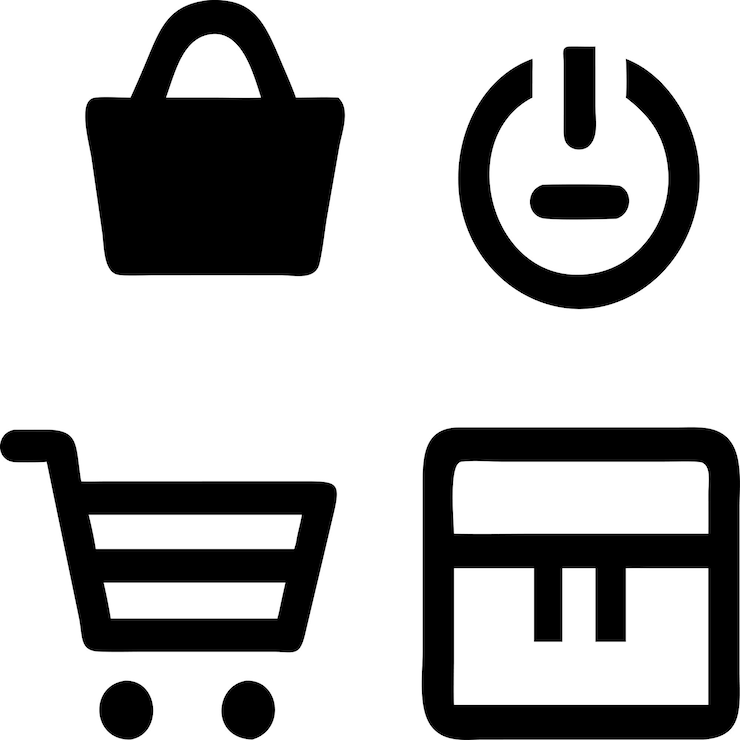 Vector shopping cart and payment icons