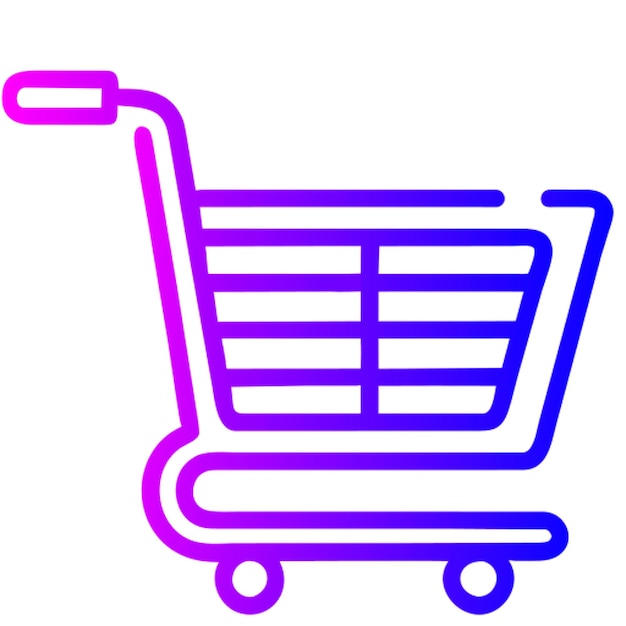 shopping cart purchase logo design icon outline gradient