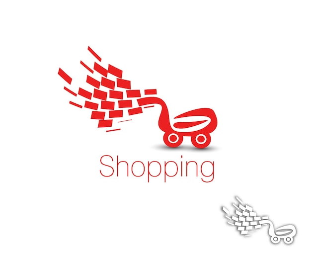 Shopping cart shopping basket logo branding identity corporate vector design