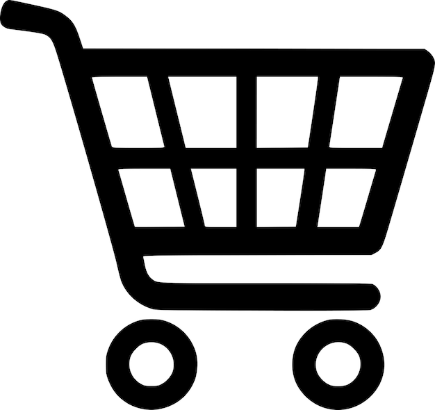 shopping cart vector icon flat design isolated on white background