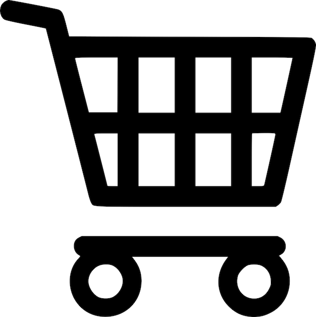 shopping cart vector icon flat design isolated on white background
