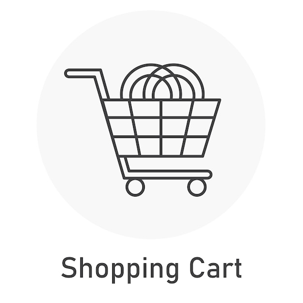 Shopping Cart Vector Illustration Icon Design