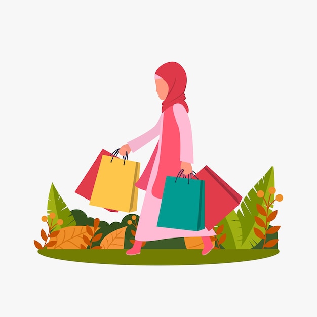 shopping cartoon character illustration