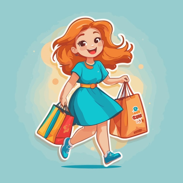 Shopping cartoon vector