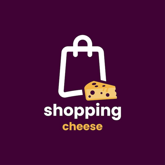 Logo del formaggio dello shopping