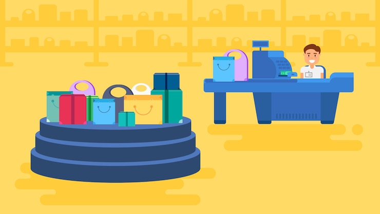 Vector shopping concept illustration