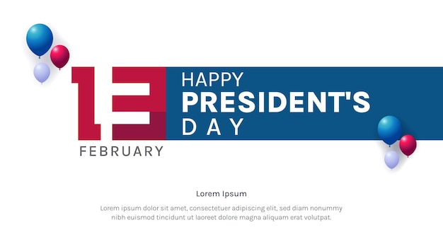 shopping concept poster design collection. Presidents Day, February 13th in the USA