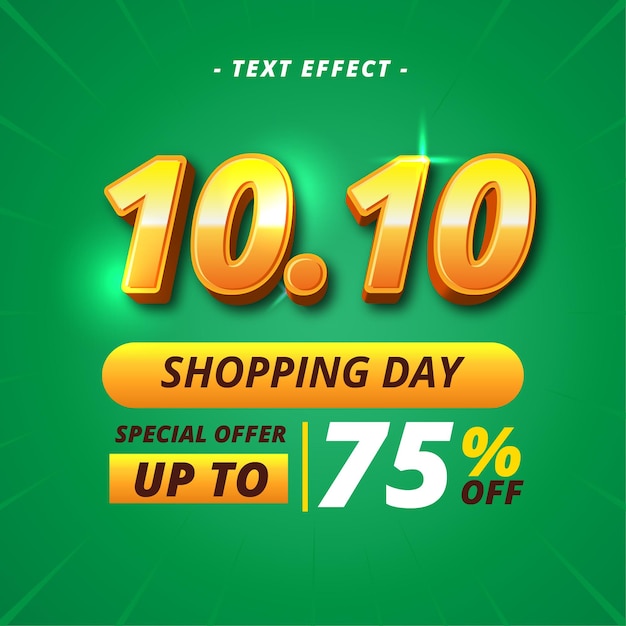 Shopping day banner text effect