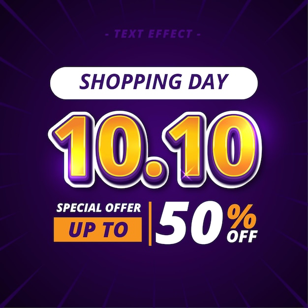 Shopping Day Banner Text Effect