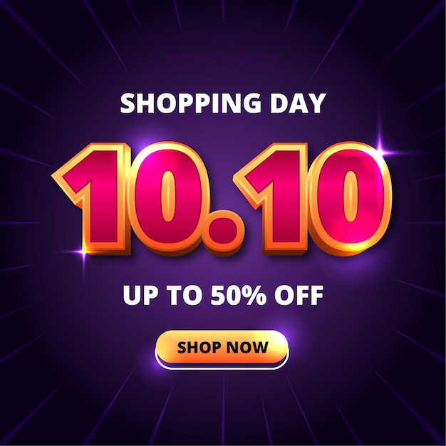 Shopping Day Banner Text Effect