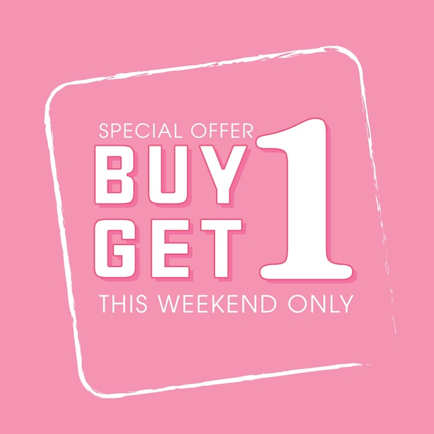 Shopping day flash sale design - buy 1 get 1