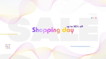 Shopping day sale banner template