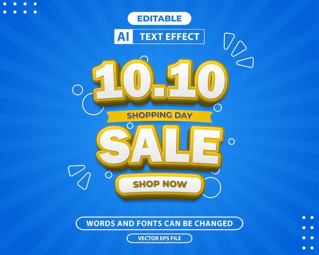 Shopping day sale, words and fonts can be edited