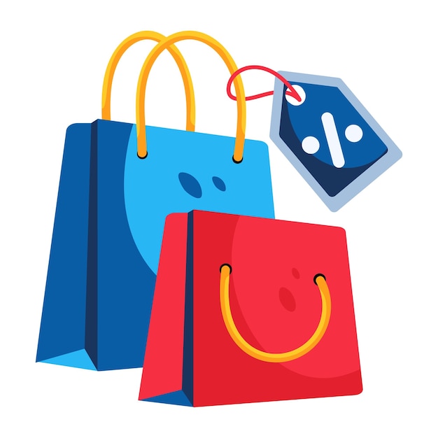 Shopping discount flat icon customizable design