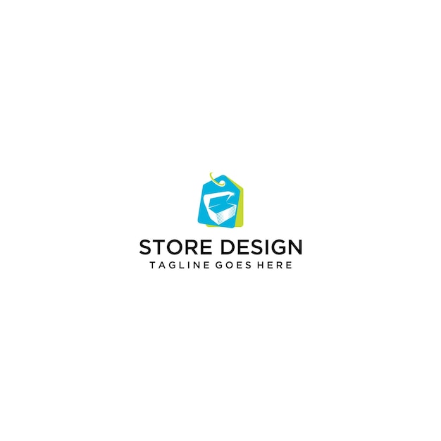 shopping and discount logo design