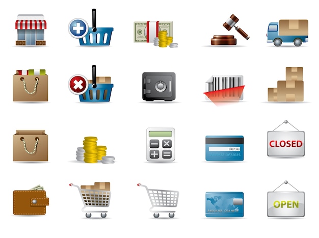 Shopping and e-commerce icons