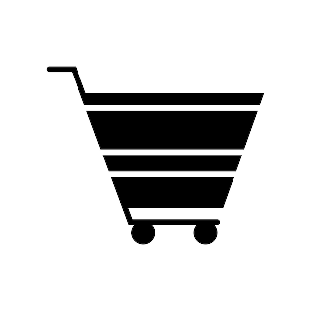 Vector shopping fill icon symbol vector black glyph shopping icon