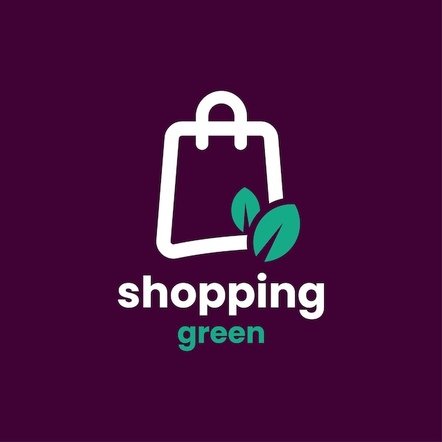 Logo verde dello shopping